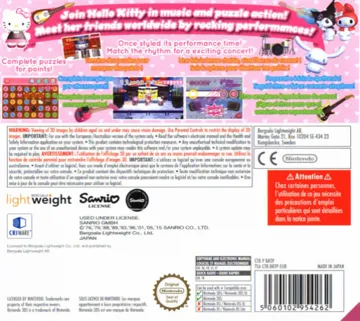 Hello Kitty & Friends - Rock n' World Tour (Europe) (En,Fr,De,Es,It) box cover back